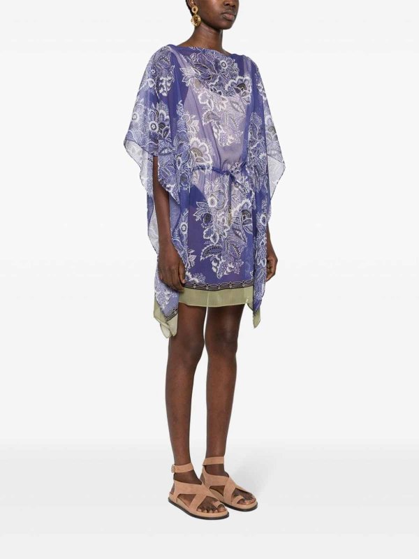 ETRO buy online Kurzer Mantel - Blau