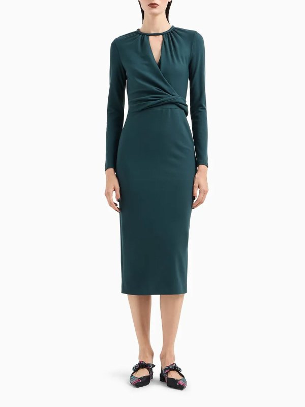 The Best Shops GIORGIO ARMANI: Robe longueur genou - Robe Au Genou - Vert