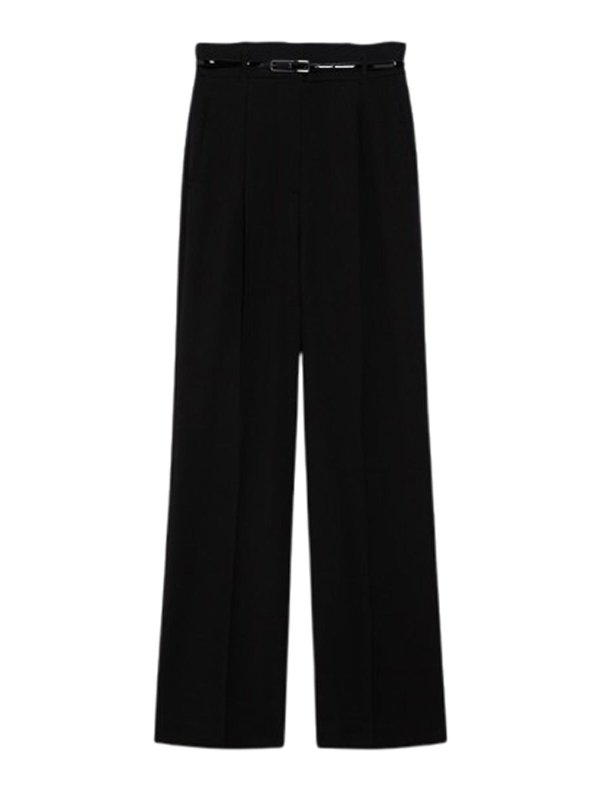 MAX MARA STUDIO: カジュアルトラウザー - カジュアルパンツ - 黒