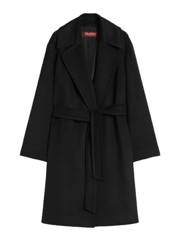 MAX MARA STUDIO: short coats - Tigre Wool Dressing Gown Coat
