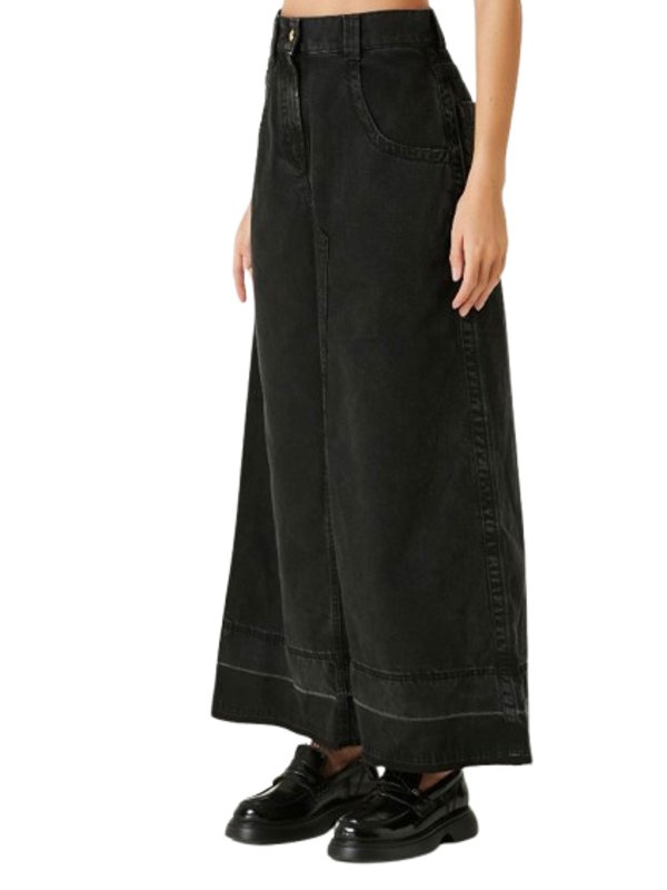 Palm Angels: Knee length skirts & Midi online - Long Denim Split Skirt