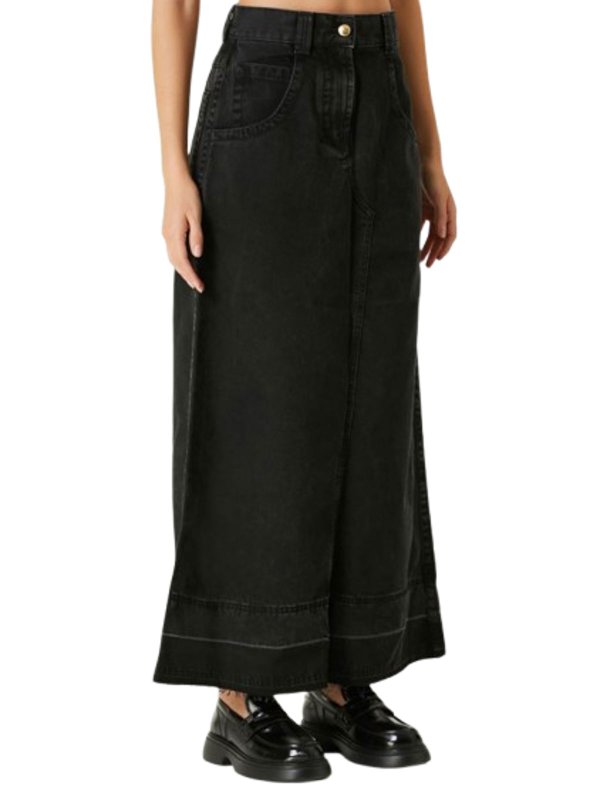 The Best Shops Palm Angels: Knee length skirts & Midi - Long Denim Split Skirt