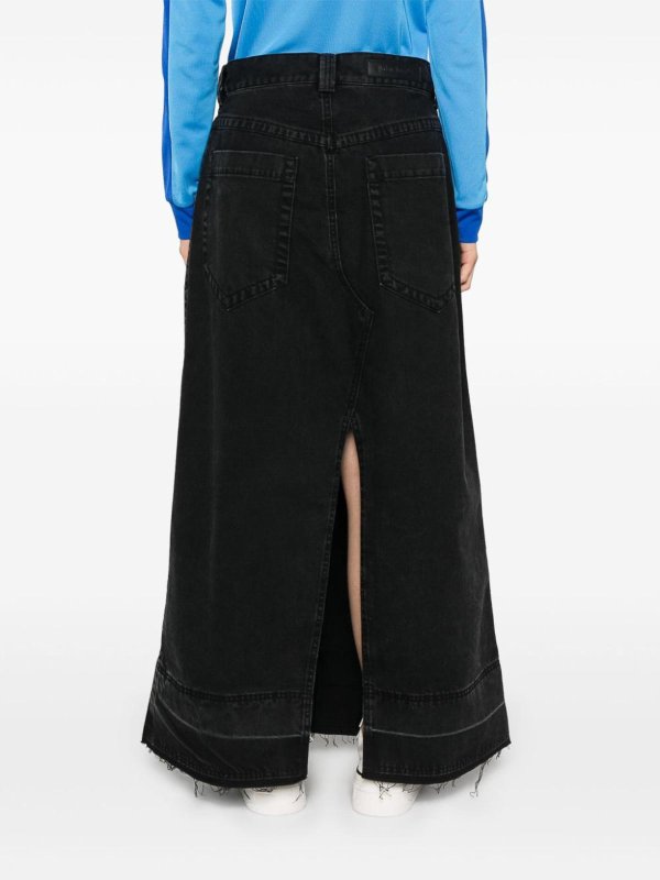 Long Denim Split Skirt shop online: Palm Angels