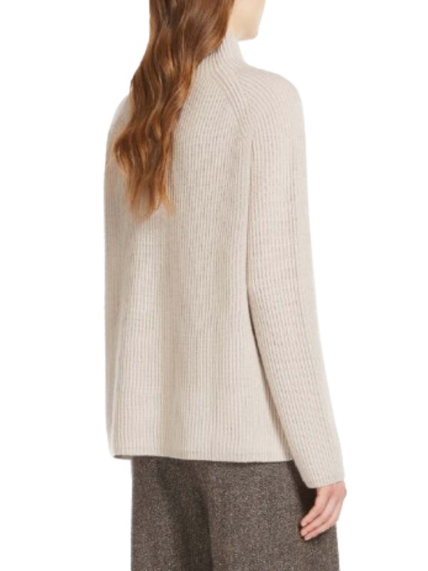 The Best Shops S MAX MARA: Strickpullover mit Rundhalsausschnitt - Rundhalspullover - Beige