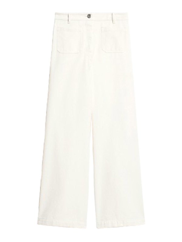 WEEKEND MAX MARA: Pantalones casual - Pantalón Casual - Blanco