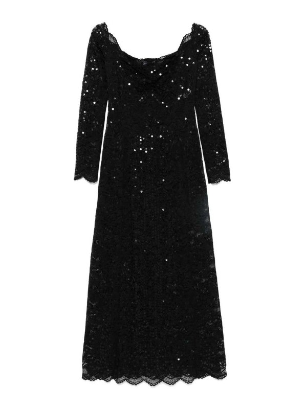 RABANNE: Vestidos largos - Vestido Largo - Negro