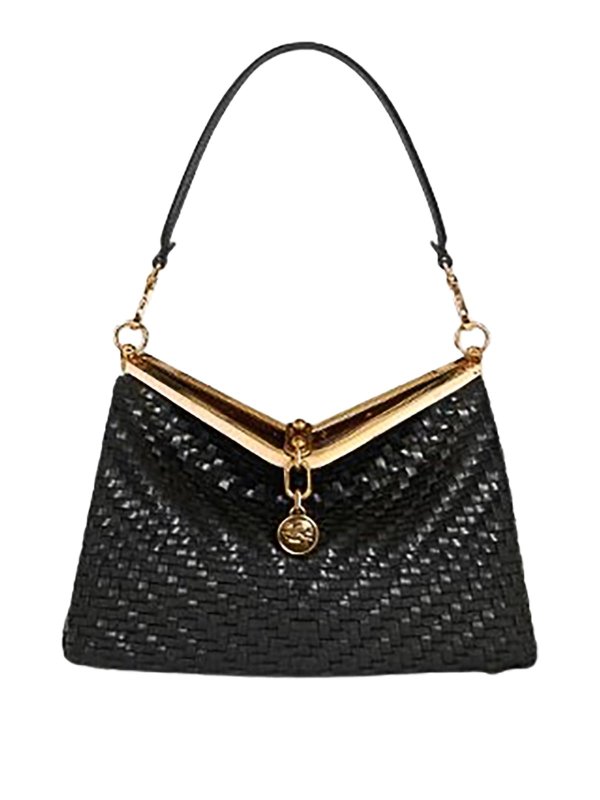 ETRO: borse a tracolla - Sacca media vela in pelle tessuta