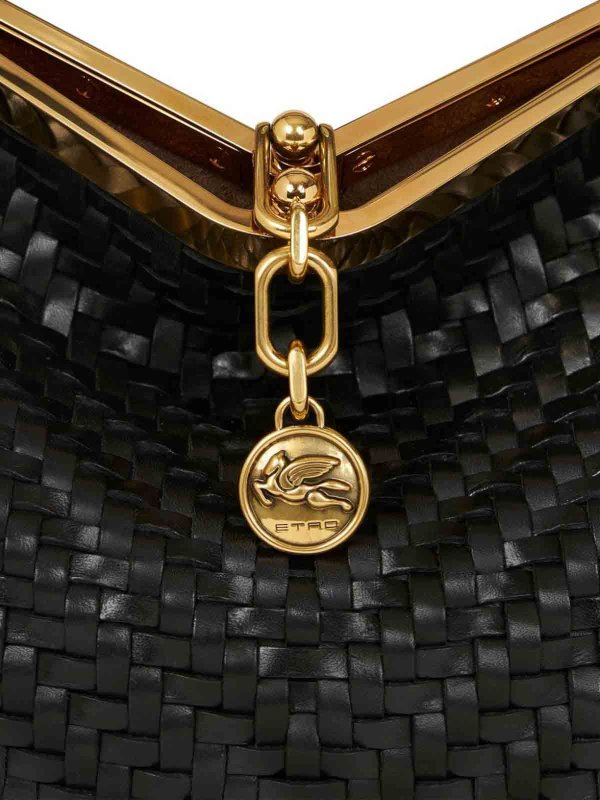 The Best Shops ETRO: Sacca media vela in pelle tessuta