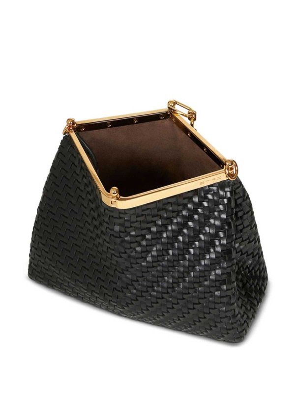 borse a tracolla shop online Sacca media vela in pelle tessuta