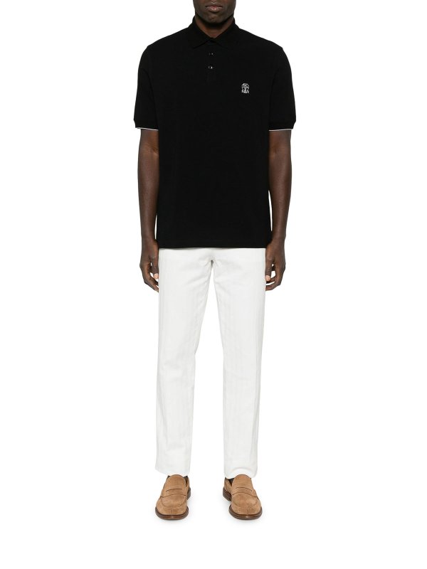 BRUNELLO CUCINELLI: ポロシャツ online - ポロシャツ - 黒