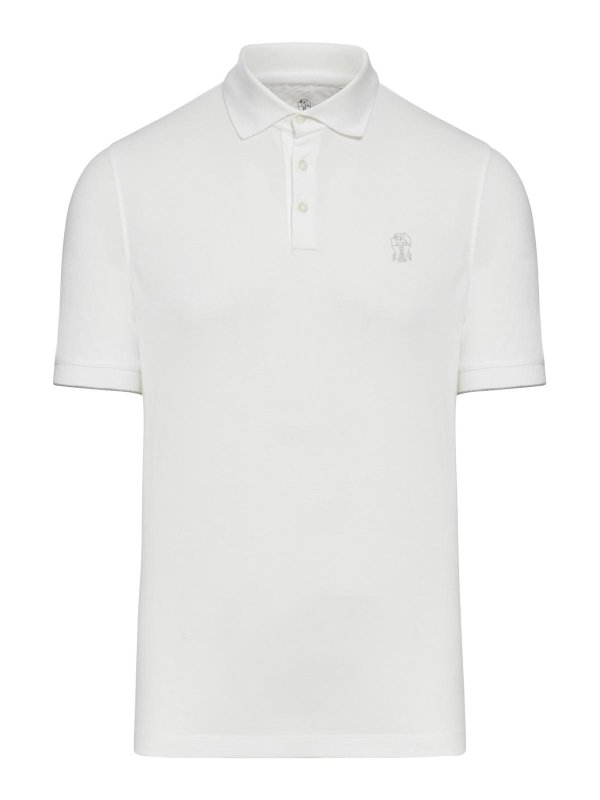 BRUNELLO CUCINELLI: polo shirts - Piquet Polo With Logo