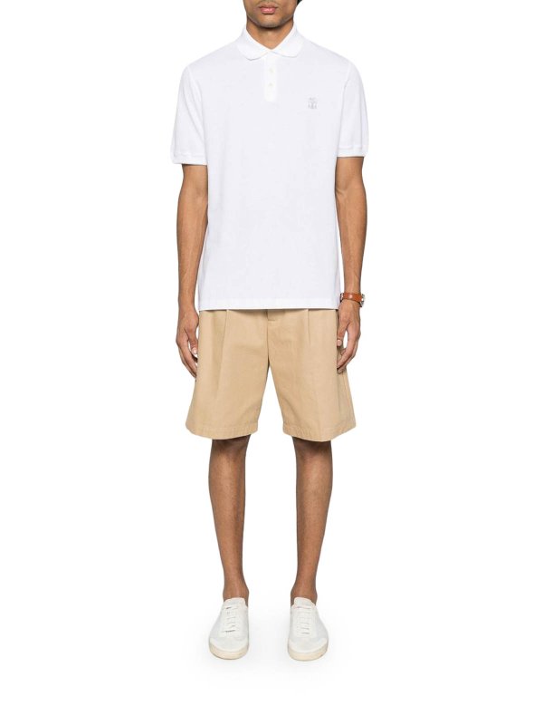 BRUNELLO CUCINELLI: polo shirts online - Piquet Polo With Logo