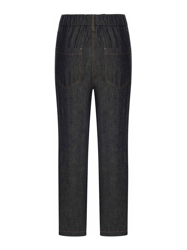 BRUNELLO CUCINELLI: straight leg jeans online - Black Denim Pants