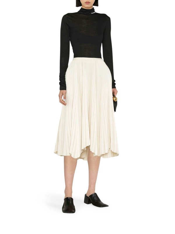 JIL SANDER: Tops & Tank tops online - Long Sleeved Top With Funnel Neckline