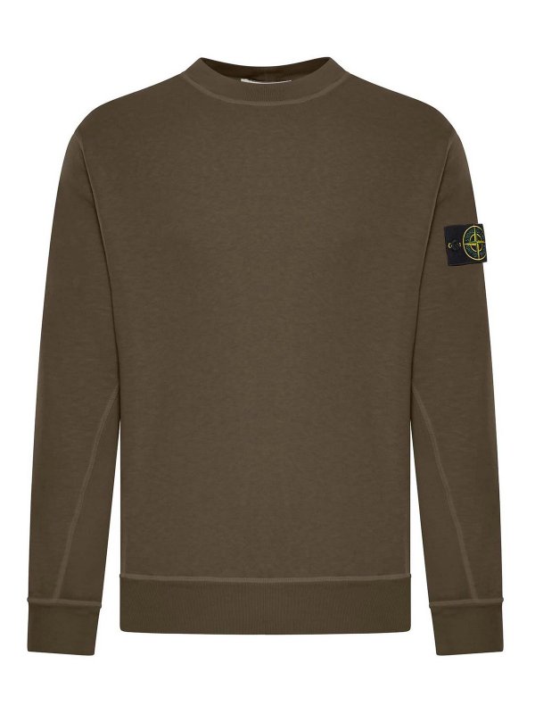 STONE ISLAND: Sudaderas y suéteres - Sudadera - Verde