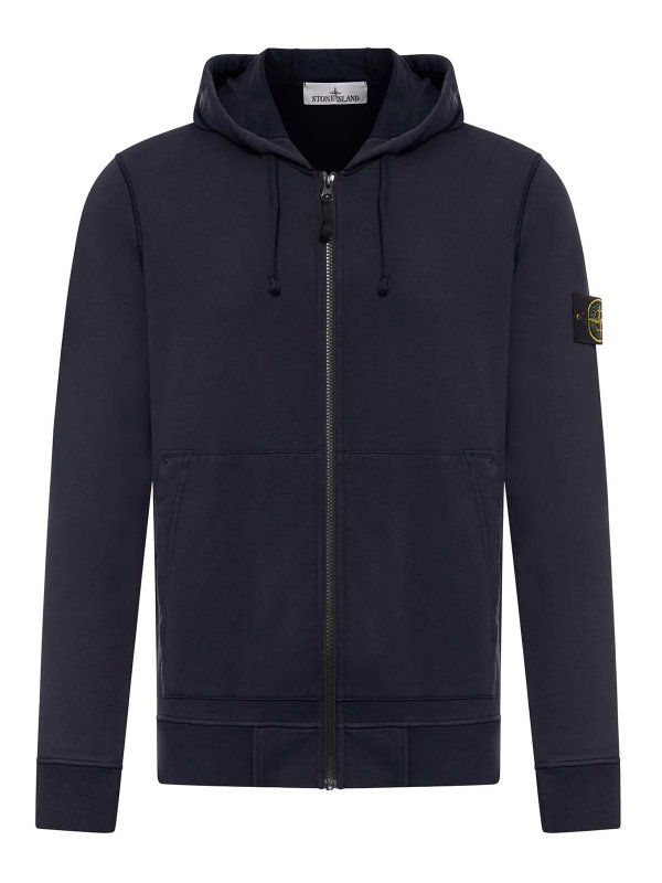 STONE ISLAND: Sweatshirts & Sweaters - Cotton Zip-Up Sweatshirt