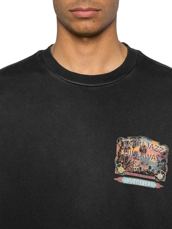 T-Shirt With  Jazz Hideaway Print shop online: AMIRI
