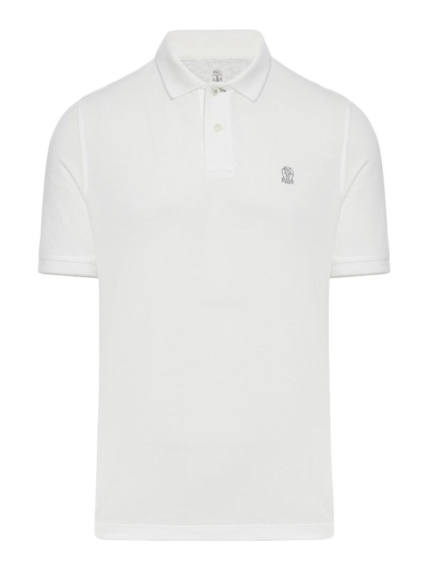 BRUNELLO CUCINELLI: Poloshirts - Poloshirt - Weiß