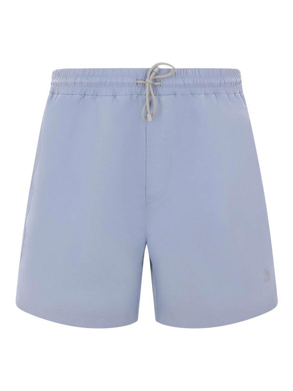 BRUNELLO CUCINELLI: 水着 - スイムショーツ/スイムトランクス - ブルー