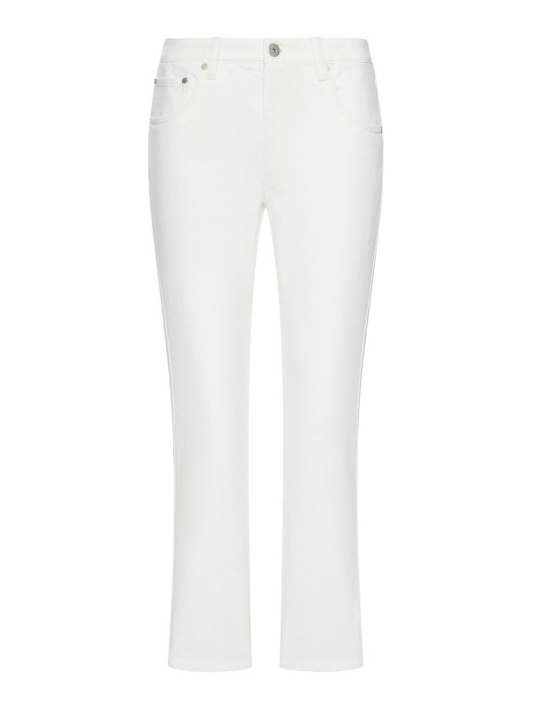 BRUNELLO CUCINELLI: カジュアルトラウザー - カジュアルパンツ - 白