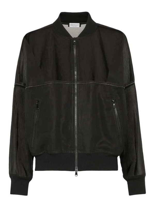 BRUNELLO CUCINELLI: ボンバージャケット - ボンバージャケット - 黒