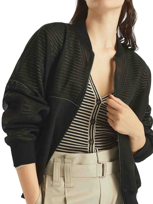 The Best Shops BRUNELLO CUCINELLI: ボンバージャケット - 黒