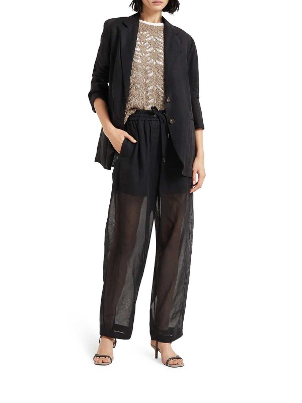 BRUNELLO CUCINELLI: Pantalons casual online - Pantalons Décontractés - Noir