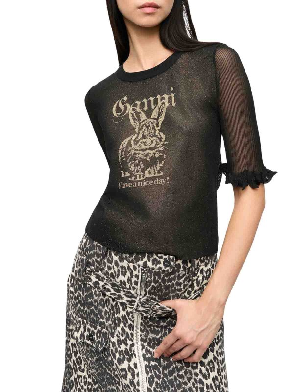 The Best Shops GANNI: Tops und Tank Tops - Top - Schwarz