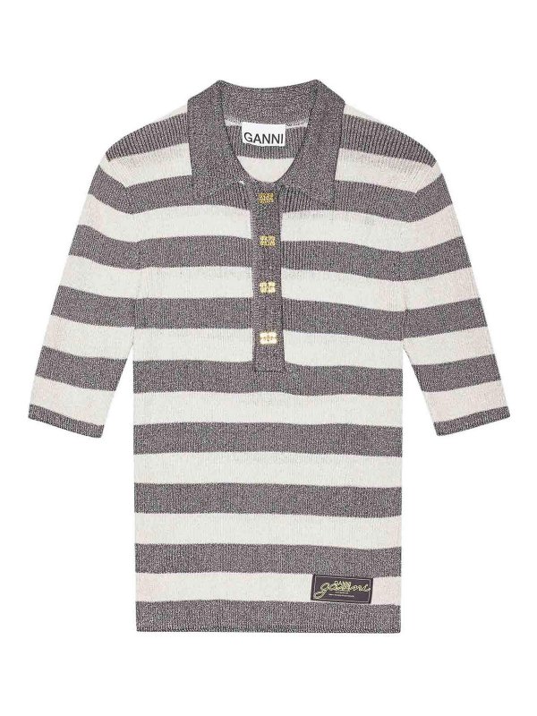 GANNI: Poloshirts - Poloshirt - Nude