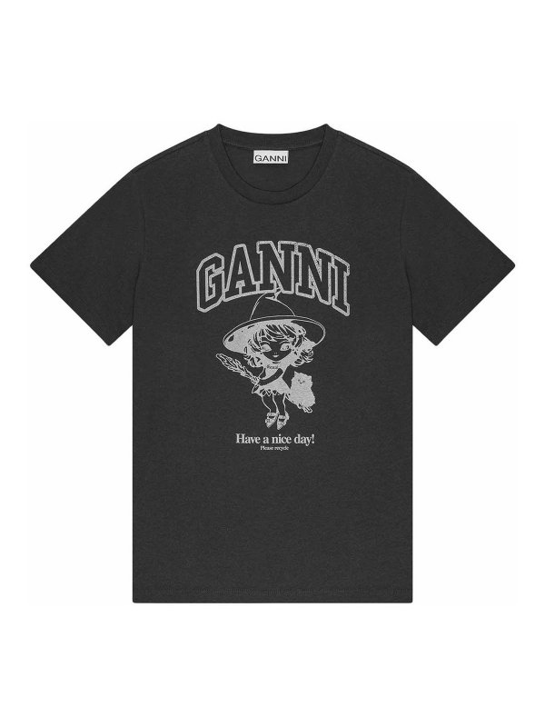 GANNI: Tシャツ - Tシャツ - ヌードカラー