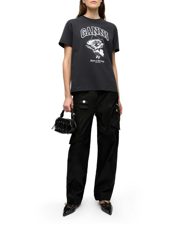 GANNI: Tシャツ online - Tシャツ - ヌードカラー