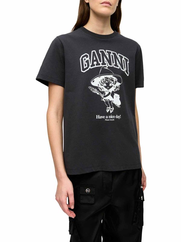 The Best Shops GANNI: Tシャツ - Tシャツ - ヌードカラー