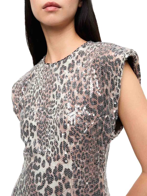 Knielanges Kleid - Bunt shop online: GANNI