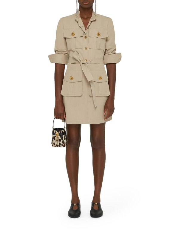 GIVENCHY: ニーレングスドレス online - 膝丈ドレス - ブラウン