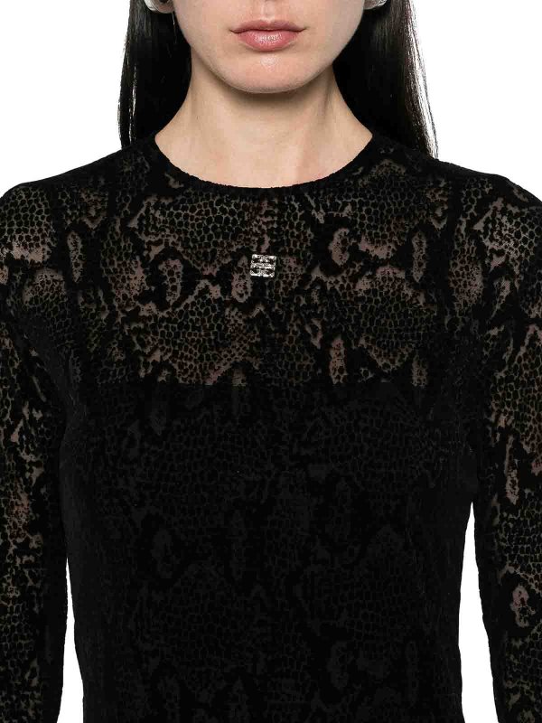 GIVENCHY buy online Python Print Tulle Dress With 4G Detail