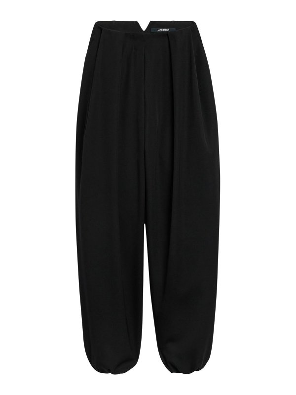 JACQUEMUS: カジュアルトラウザー - カジュアルパンツ - 黒