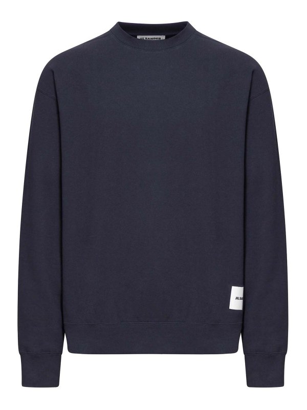 JIL SANDER: Sudaderas y suéteres - Sudadera - Negro