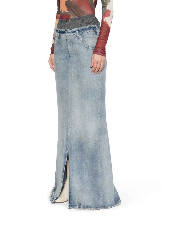 The Best Shops Maison Margiela: Faldas media pierna y semilargas - Falda Semilarga - Azul