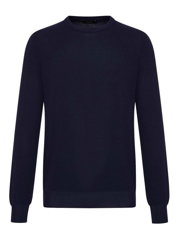 NOME: クルーネック - クルーネック - ブルー