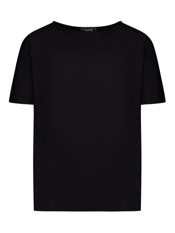 NOME: Strickpullover mit Rundhalsausschnitt - Rundhalspullover - Schwarz