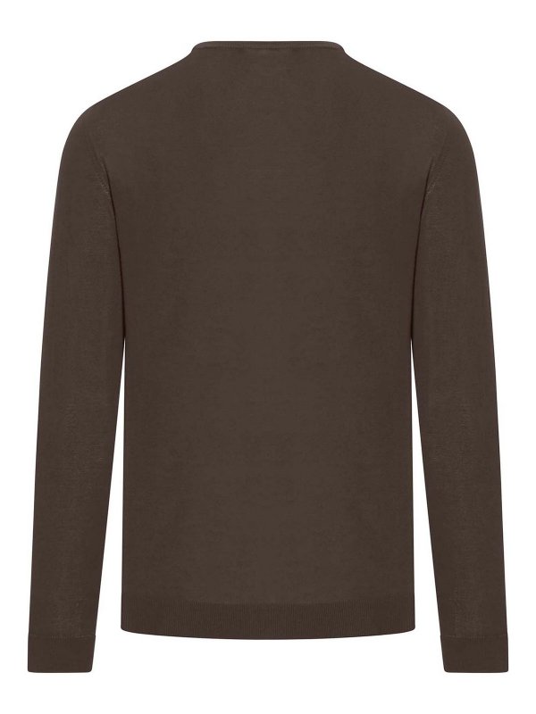 ROBERTO COLLINA: Pull col rond online - Pull Col Rond - Marron