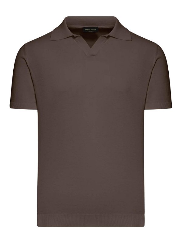 ROBERTO COLLINA: Polos - Polo - Marrón