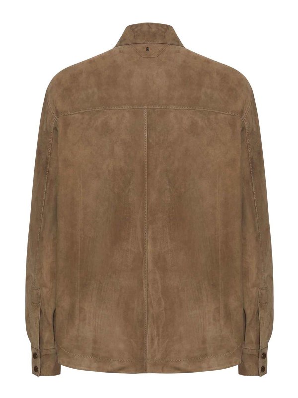 SALVATORE SANTORO: Chaquetas de cuero online - Chaqueta De Cuero - Marrón