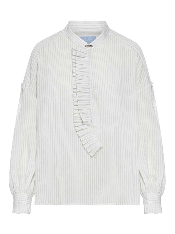 SEAFARER: bluse - Camicetta di cotone con increspatura