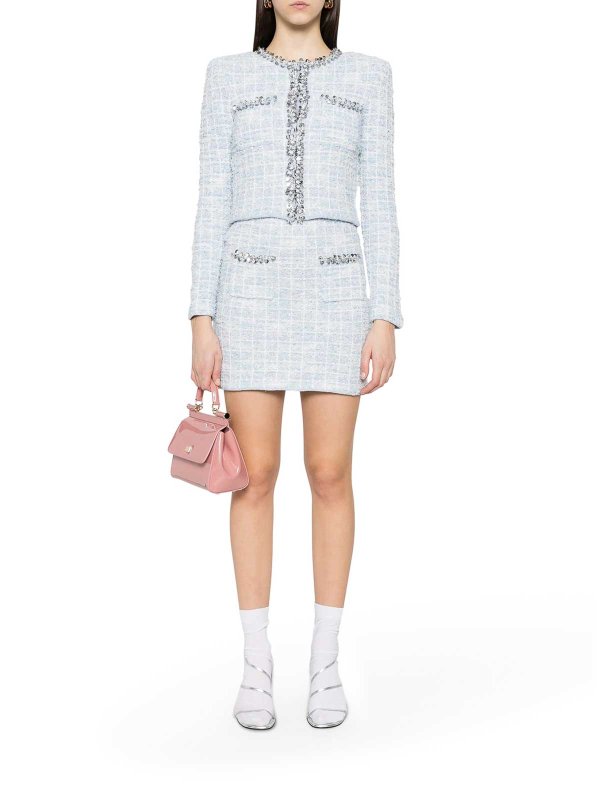 Self Portrait: cardigans online - Boucle Cardigan With Applications