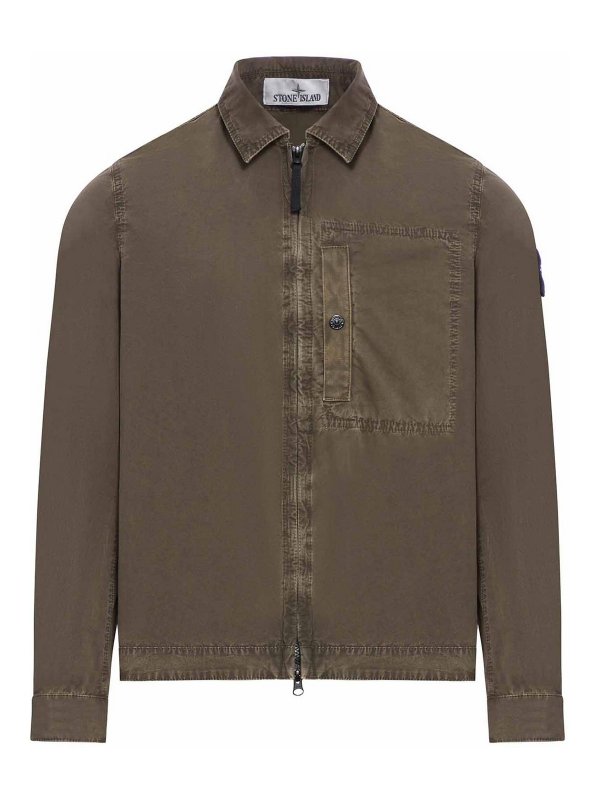 STONE ISLAND: shirts - Cotton Shirt With Compass Logo