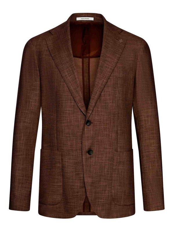 TAGLIATORE: blazers - Single Breasted Wool Blend Jacket