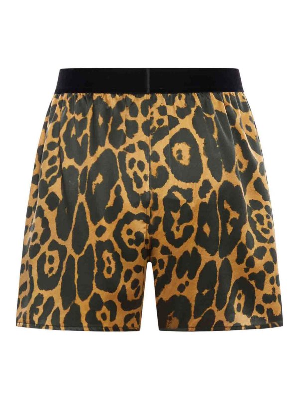 TOM FORD: pantaloni shorts online - Shorti in raso di seta elastico
