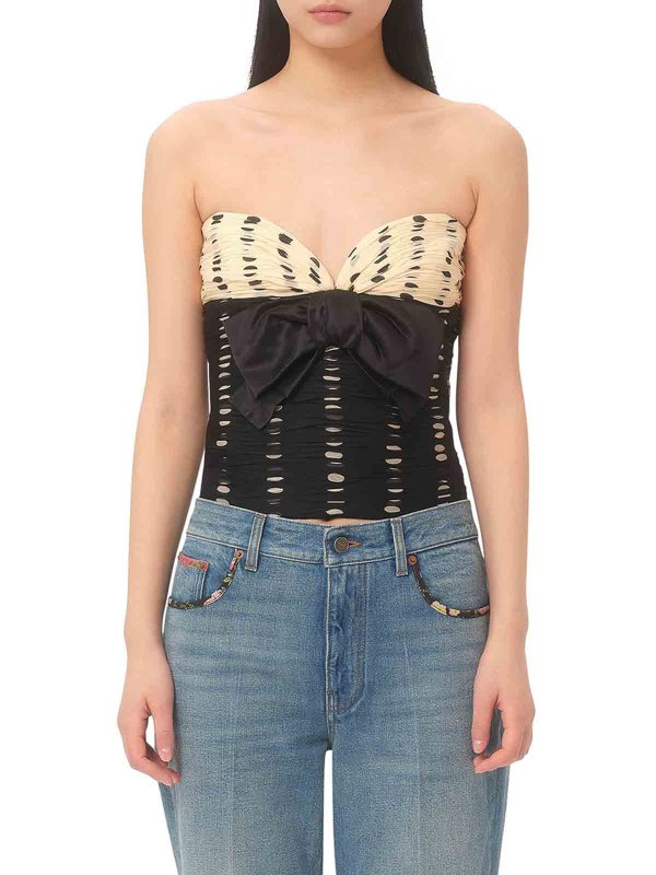 The Best Shops VALENTINO GARAVANI: Tops & Tank tops - Chiffon Top With Plusdepois Print
