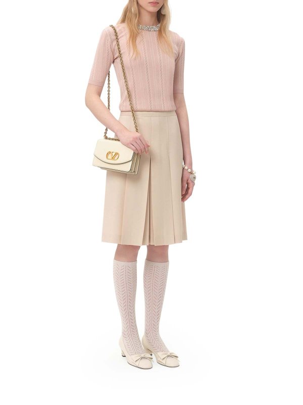 VALENTINO GARAVANI: Strickpullover mit Rundhalsausschnitt online - Rundhalspullover - Nude